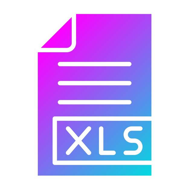 Ilustracja projektu ikony wektorowej XLS
