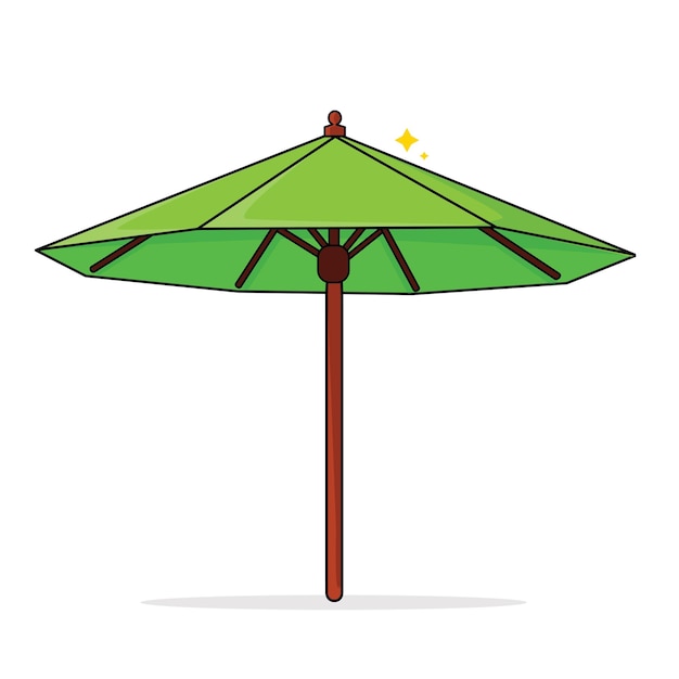 Ilustracja Projektu Logo Wektorowego Parasol Plażowy Parasol Plaży