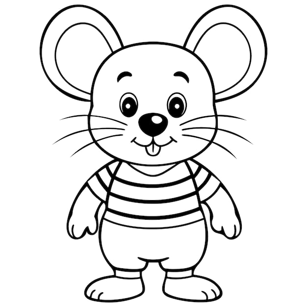 Ilustracja projektu myszy wektorowej na białym tle