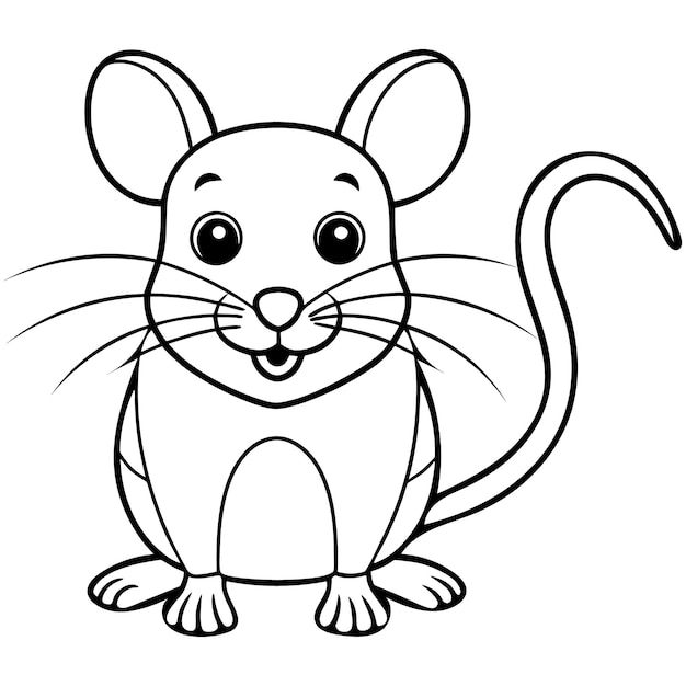 Ilustracja projektu myszy wektorowej na białym tle