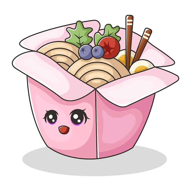 Ilustracja Projektu Postaci Cute Noodle