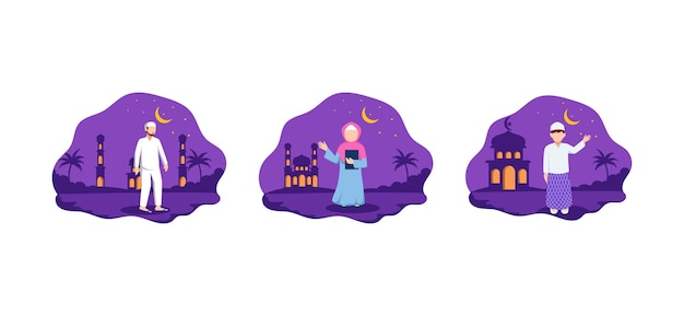 Ilustracja Projektu Ramadan Płaski Pakiet