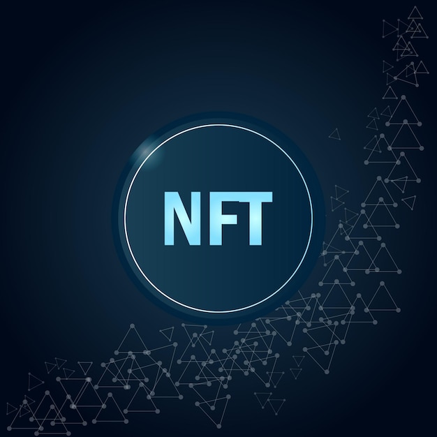 Ilustracja projektu tła cyfrowego nft niezamiennego tokena