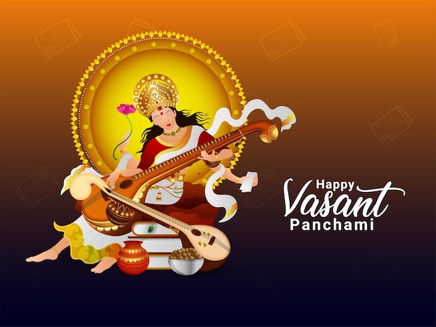 Ilustracja projektu uroczystości vasant panchami