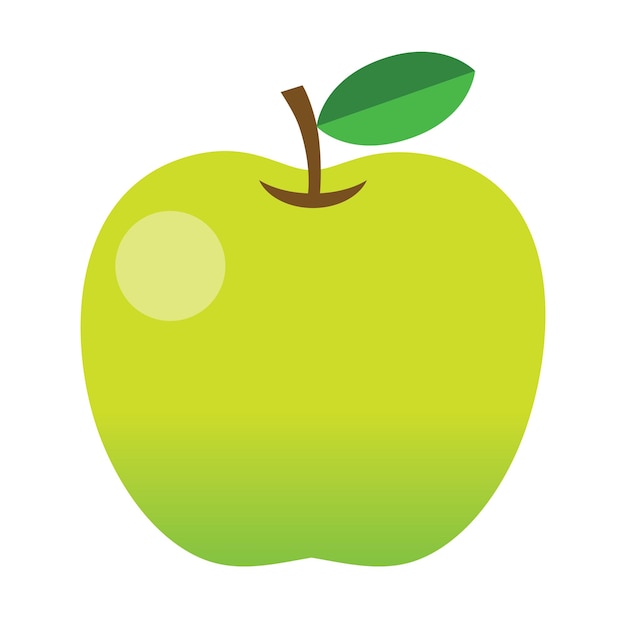 Ilustracja Prostego Zielonego Jabłka