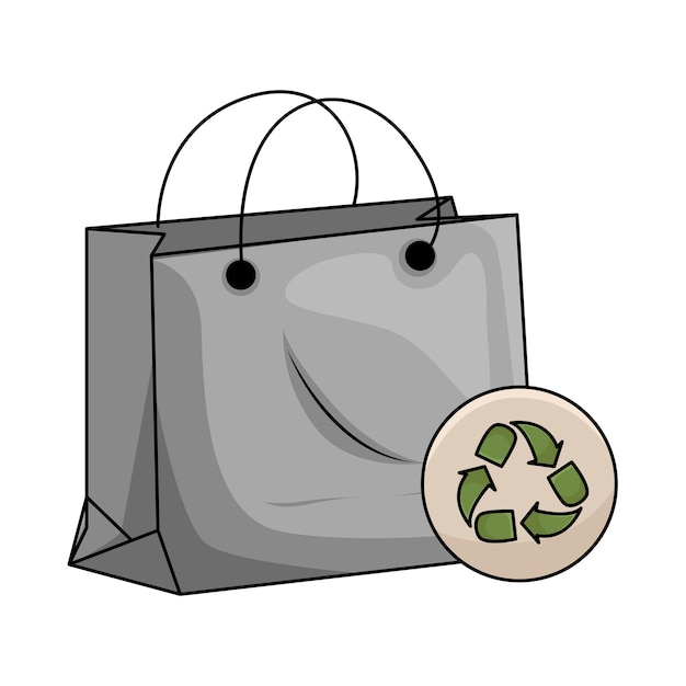 Plik wektorowy ilustracja przedstawiająca papierową torbę