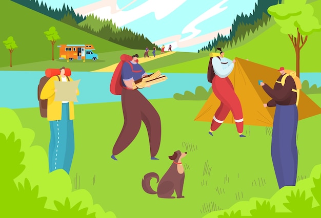 ilustracja przygoda piesza