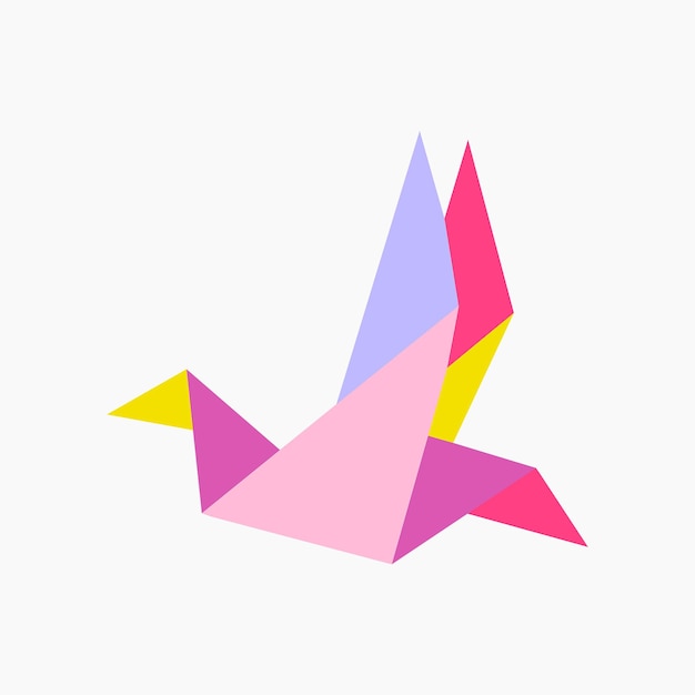 Ilustracja Ptak Origami