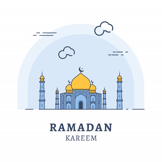 Plik wektorowy ilustracja ramadan kareem