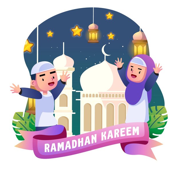 Ilustracja Ramadanu Dla Dzieci