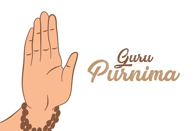 Ilustracja Ręki Guru Purnimy