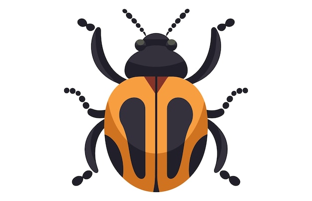 Ilustracja rhino chrząszcza Clip Art Design Shape Icon Vector