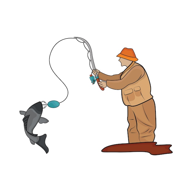 Plik wektorowy ilustracja rybołówstwa
