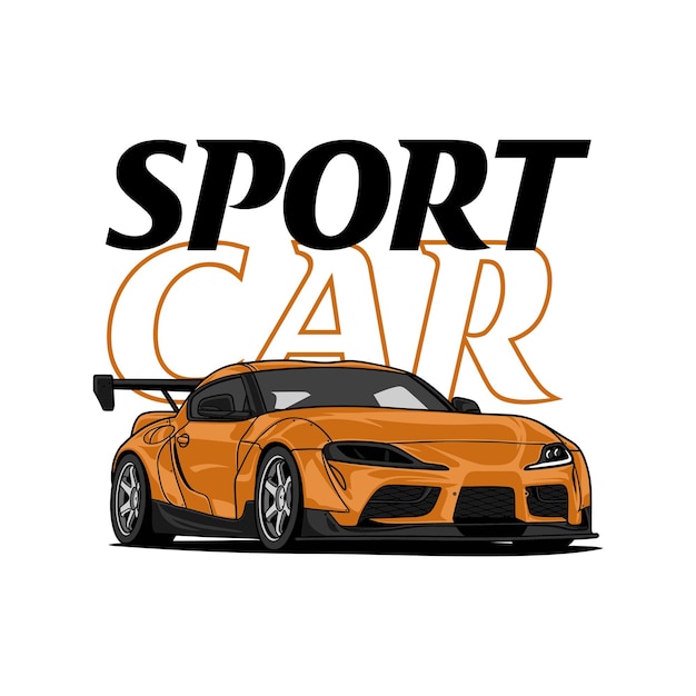 ilustracja samochód sportowy