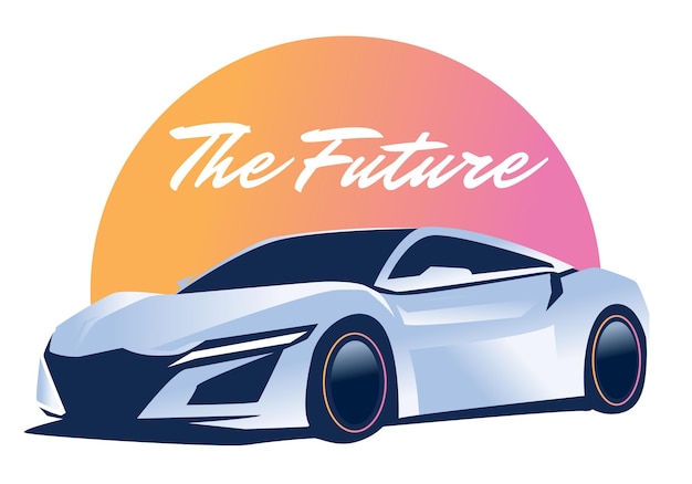 Ilustracja Samochodu Sportowego Futurystycznego Samochodu