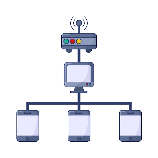 Plik wektorowy ilustracja sieci
