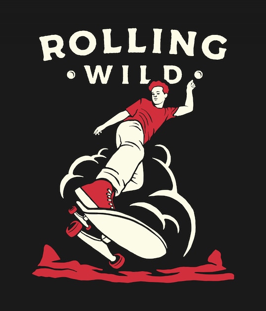 Ilustracja Skateboardingu