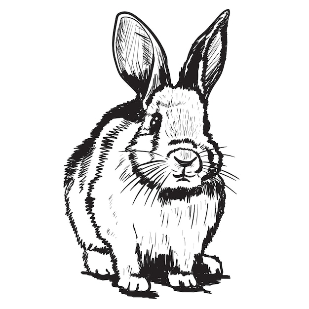 ilustracja słodki króliczek pat