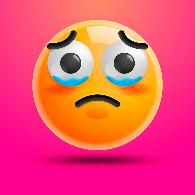 Plik wektorowy ilustracja smutnych emoji