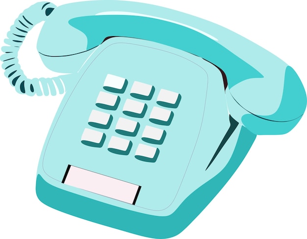 Ilustracja starego telefonu w stylu vintage