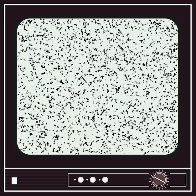 Ilustracja Starego Telewizora Z Szumami Dla Twojej Kreatywności