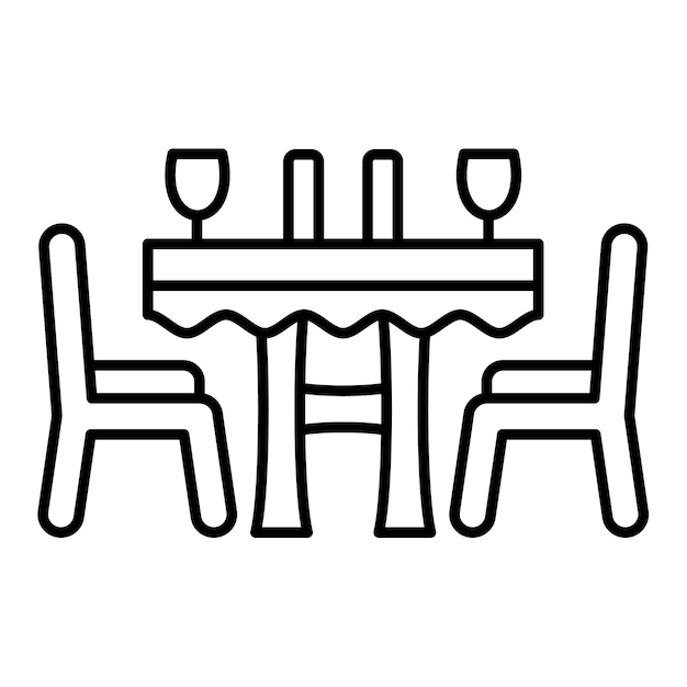 Ilustracja stołu obiadowego
