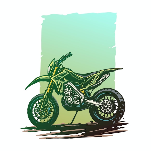 Ilustracja Supermoto W Stylu Kreskówki