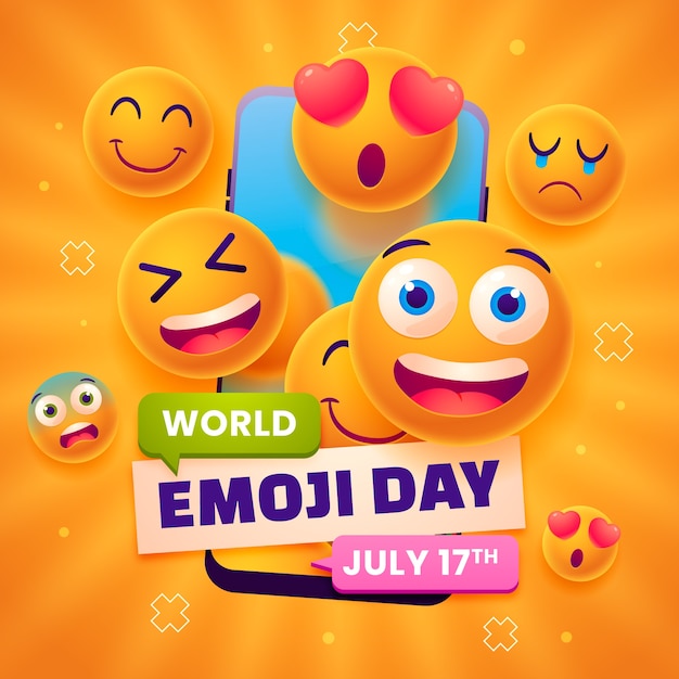 Ilustracja Światowego Dnia Emoji