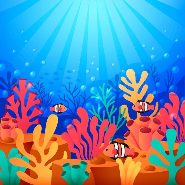 Ilustracja Światowego Dnia Rafy Gradient