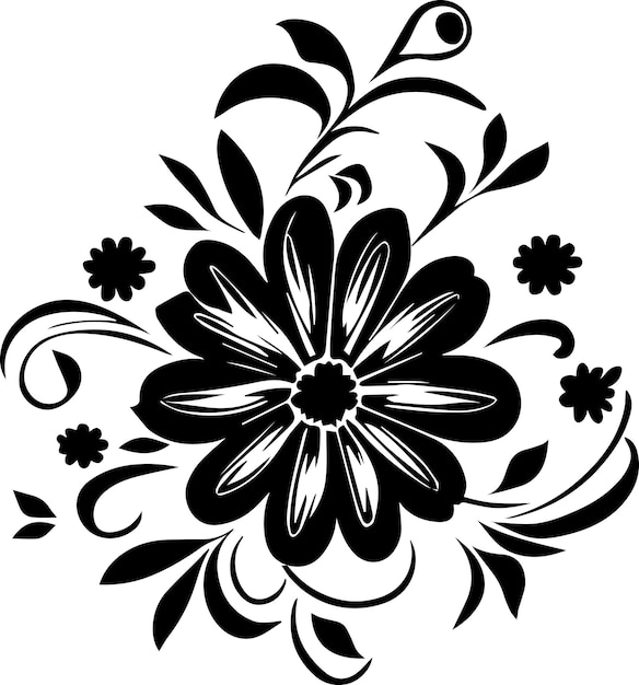 Plik wektorowy ilustracja sylwetka wektor kwiat 20