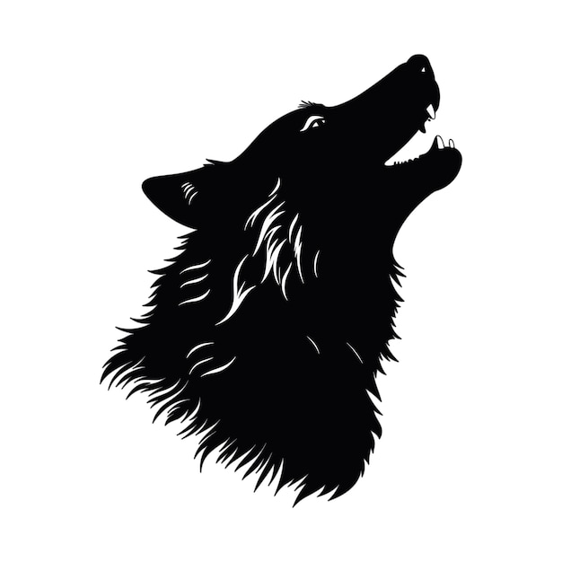 Plik wektorowy ilustracja sylwetki wilka
