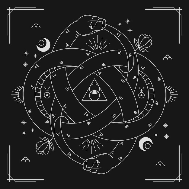 Ilustracja symbol Uroborosa