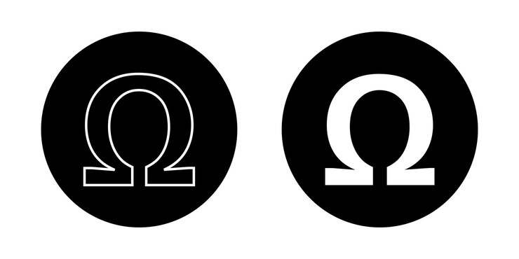 Wektor ilustracja symboli wektorowych omega