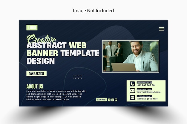 Ilustracja Szablonu Abstrakcyjnego Kreatywnego Banera Internetowego