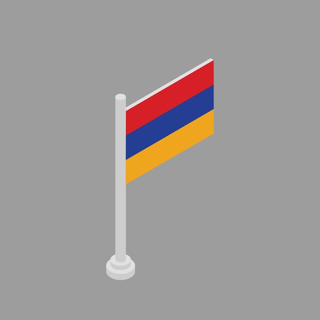 Ilustracja szablonu flagi Armenii