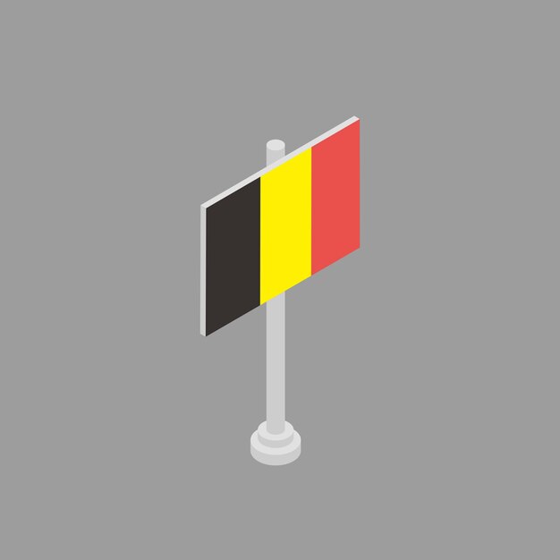 Ilustracja Szablonu Flagi Belgii