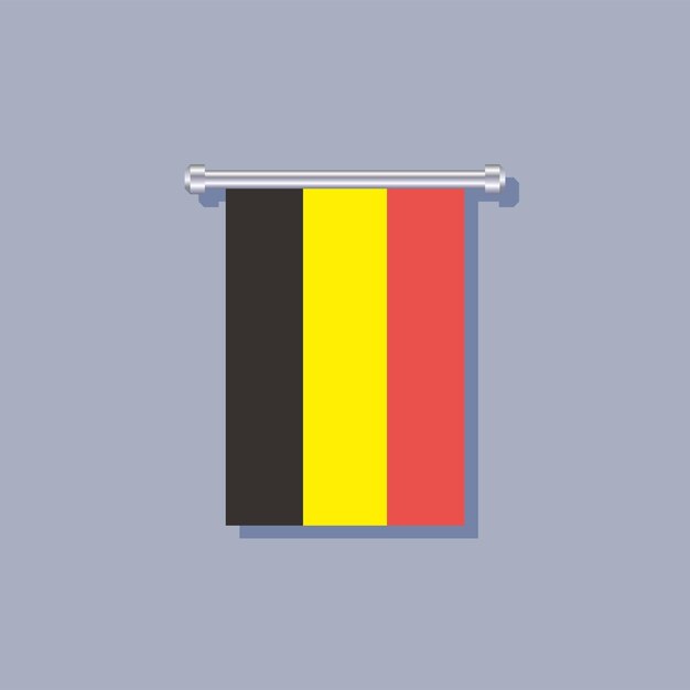 Ilustracja szablonu flagi Belgii