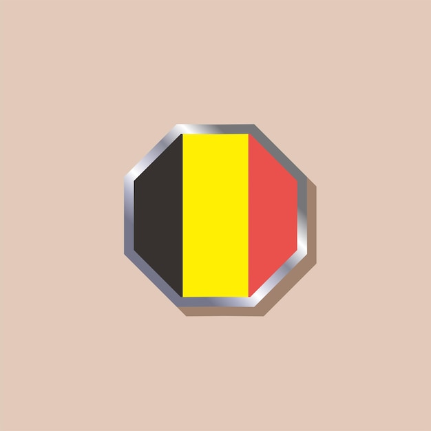 Plik wektorowy ilustracja szablonu flagi belgii