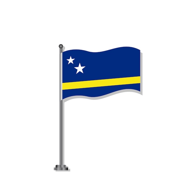 Ilustracja Szablonu Flagi Curacao