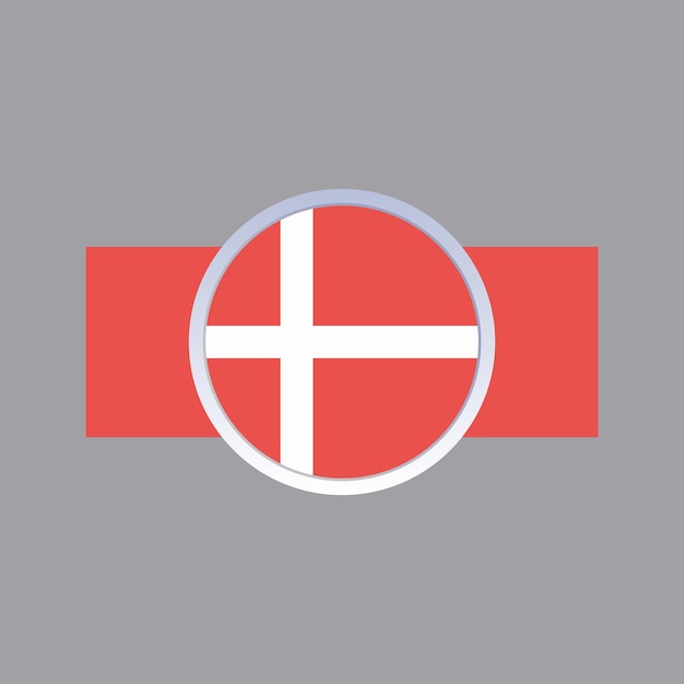Ilustracja szablonu flagi Danii
