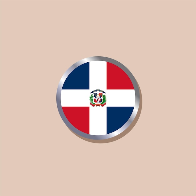 Ilustracja Szablonu Flagi Dominikany