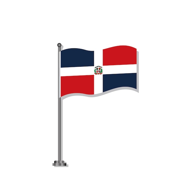 Ilustracja Szablonu Flagi Dominikany