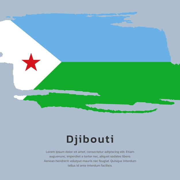 Ilustracja Szablonu Flagi Dżibuti