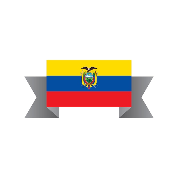 Plik wektorowy ilustracja szablonu flagi ekwadoru