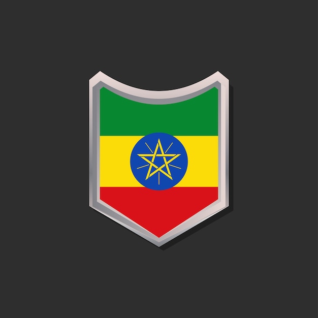 Ilustracja Szablonu Flagi Etiopii