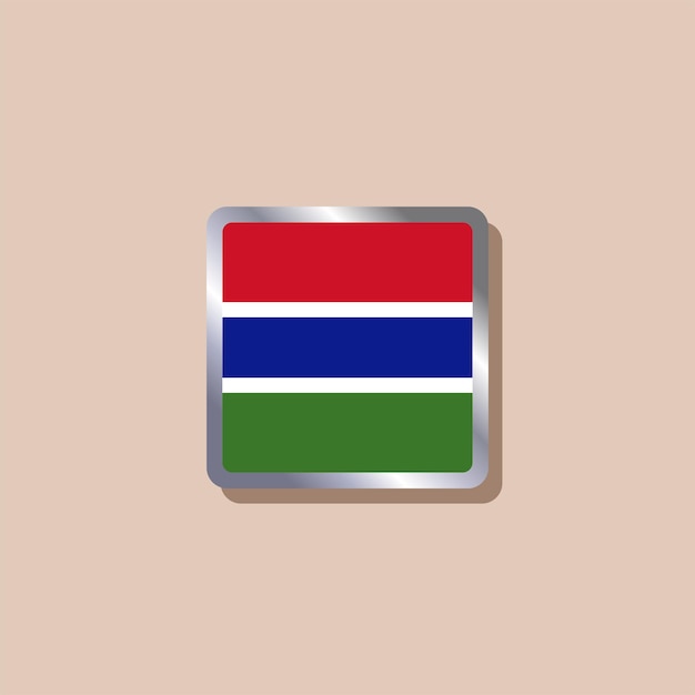 Ilustracja Szablonu Flagi Gambii