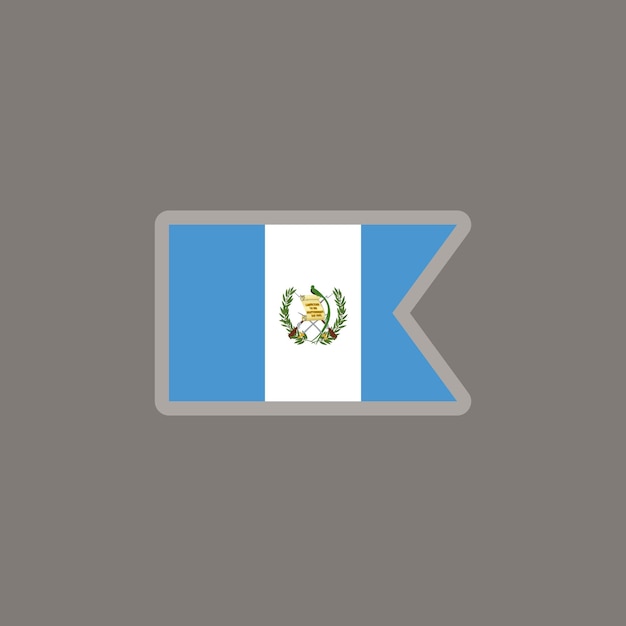 Ilustracja szablonu flagi Gwatemali