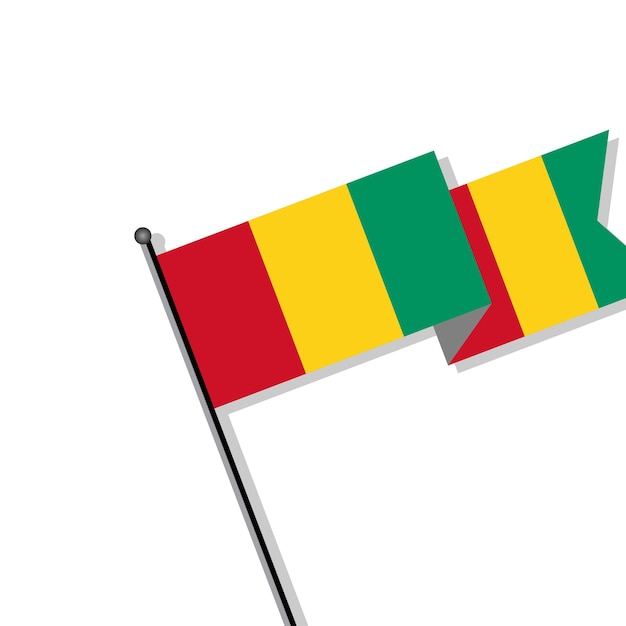 Plik wektorowy ilustracja szablonu flagi gwinei