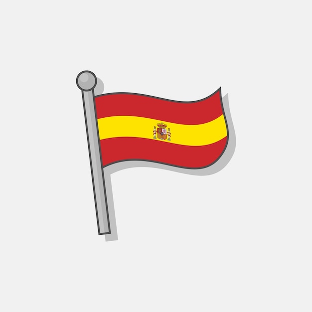 Ilustracja Szablonu Flagi Hiszpanii