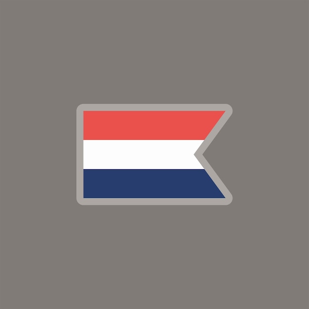 Plik wektorowy ilustracja szablonu flagi holandii